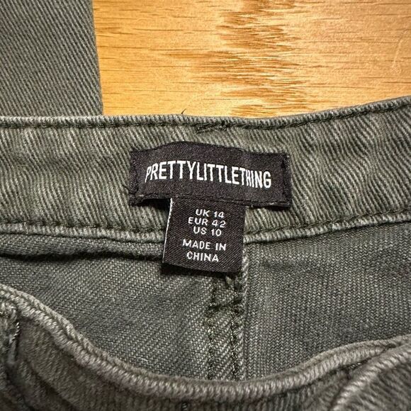 Pretty little thing green gray cargo pants 10 - Picture 3 of 8